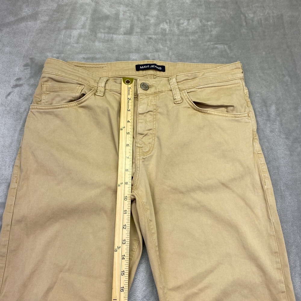 Mavi Jeans Marcus Khaki Tan Straight Leg Pants Mens 34 Fits 33"‎ Preppy Grunge - Picture 2 of 8